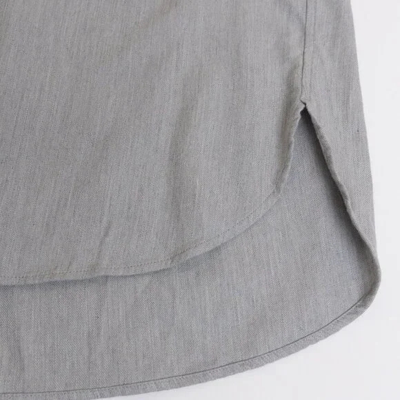 🚨 Uniqlo Soft Brushed Long Sleeve Shirt Gray - Picture 10 of 13
